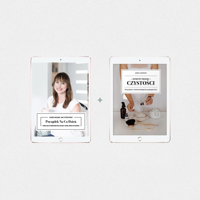 Pakiet - kurs "Jak utrzymać porządek?" + ebook "Domowe środki czystości"